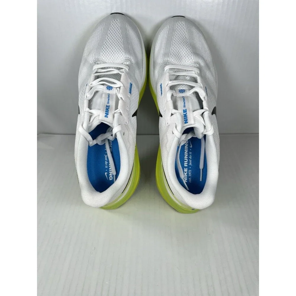 Size 12 Nike Air Zoom Structure 25 Running Mens White Cyber Black DJ7883-108 NEW